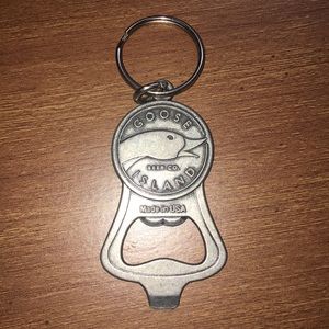 Goose Island Beer Pewter Bottle Opener Key Chain